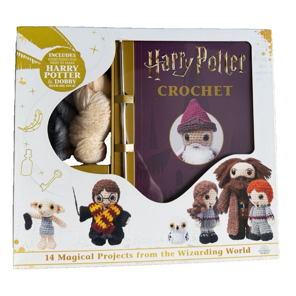 Harry Potter Crochet Kit Book Harry & Dobby 14 Projects Yarn Hooks Wizarding
